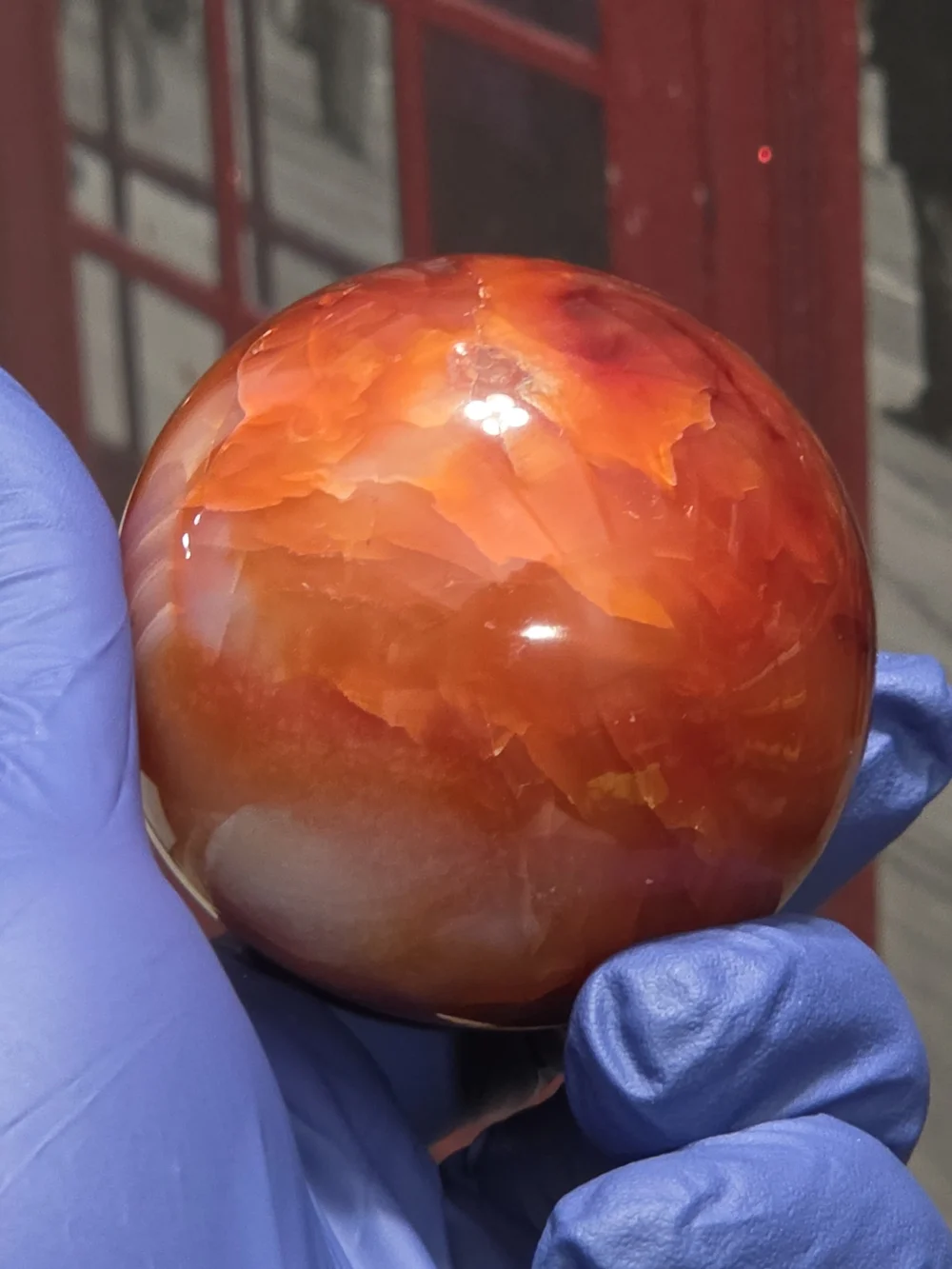 Red Carnelian Sphere -216g